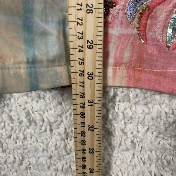 Soft Surroundings Multicolor Long Sleeve Button Down Shirt Women’s Size Medium - Picture 7 of 7